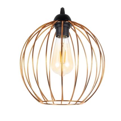 Lampadario a sospensione con filo MATT 2xE27/60W/230V ragno nero/rame