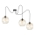 Lampadario a sospensione con filo MATT 3xE27/60W/230V ragno nero/oro