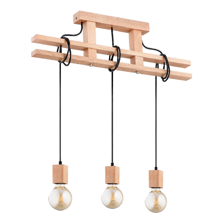 Lampadario a sospensione con filo MAXXY 3xE27/15W/230V beige