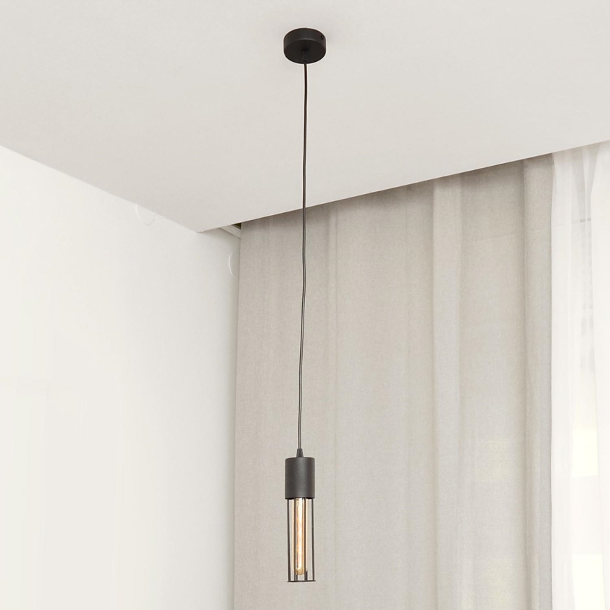 Lampadario a sospensione con filo MELODY 1xE27/15W/230V nero