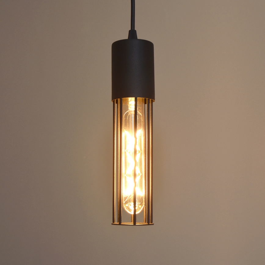Lampadario a sospensione con filo MELODY 1xE27/15W/230V nero