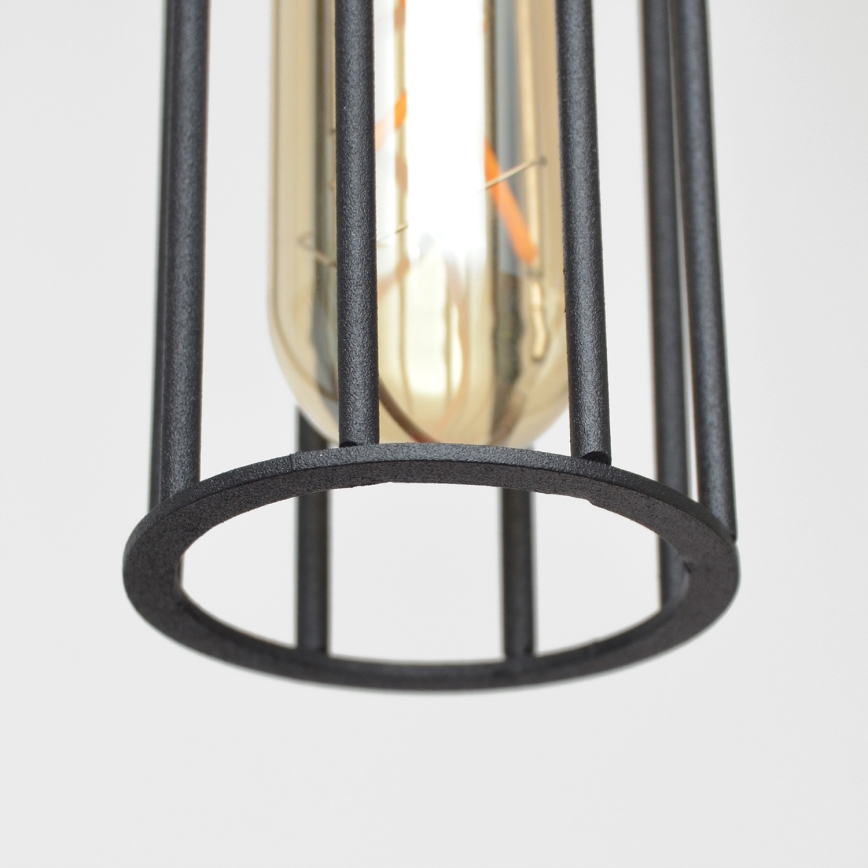 Lampadario a sospensione con filo MELODY 1xE27/15W/230V nero