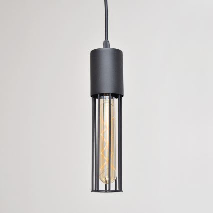 Lampadario a sospensione con filo MELODY 1xE27/15W/230V nero