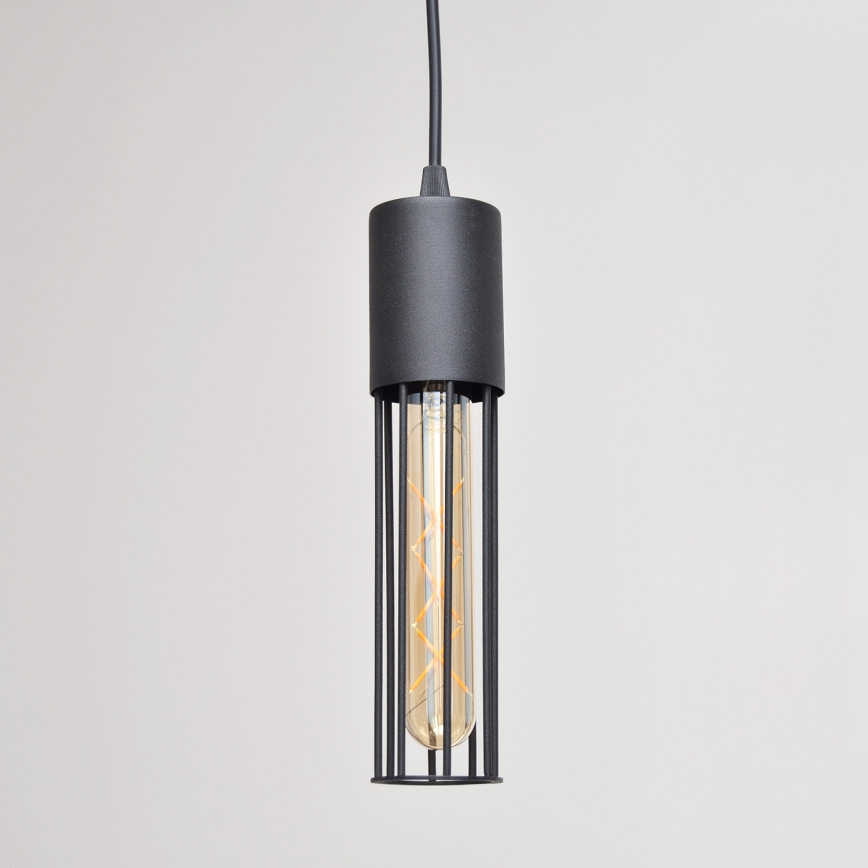 Lampadario a sospensione con filo MELODY 1xE27/15W/230V nero