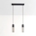 Lampadario a sospensione con filo MELODY 2xE27/15W/230V nero