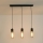Lampadario a sospensione con filo MELODY 3xE27/15W/230V nero