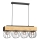 Lampadario a sospensione con filo MENTON 4xE27/15W/230V nero/marrone/quercia