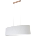 Lampadario a sospensione con filo MERCEDES 2xE27/40W/230V bianco/quercia