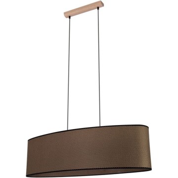 Lampadario a sospensione con filo MERCEDES 2xE27/40W/230V marrone/quercia
