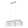 Lampadario a sospensione con filo MERCEDES 3xE27/40W/230V bianco/quercia