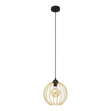 Lampadario a sospensione con filo MERCURE 1xE27/15W/230V oro/nero