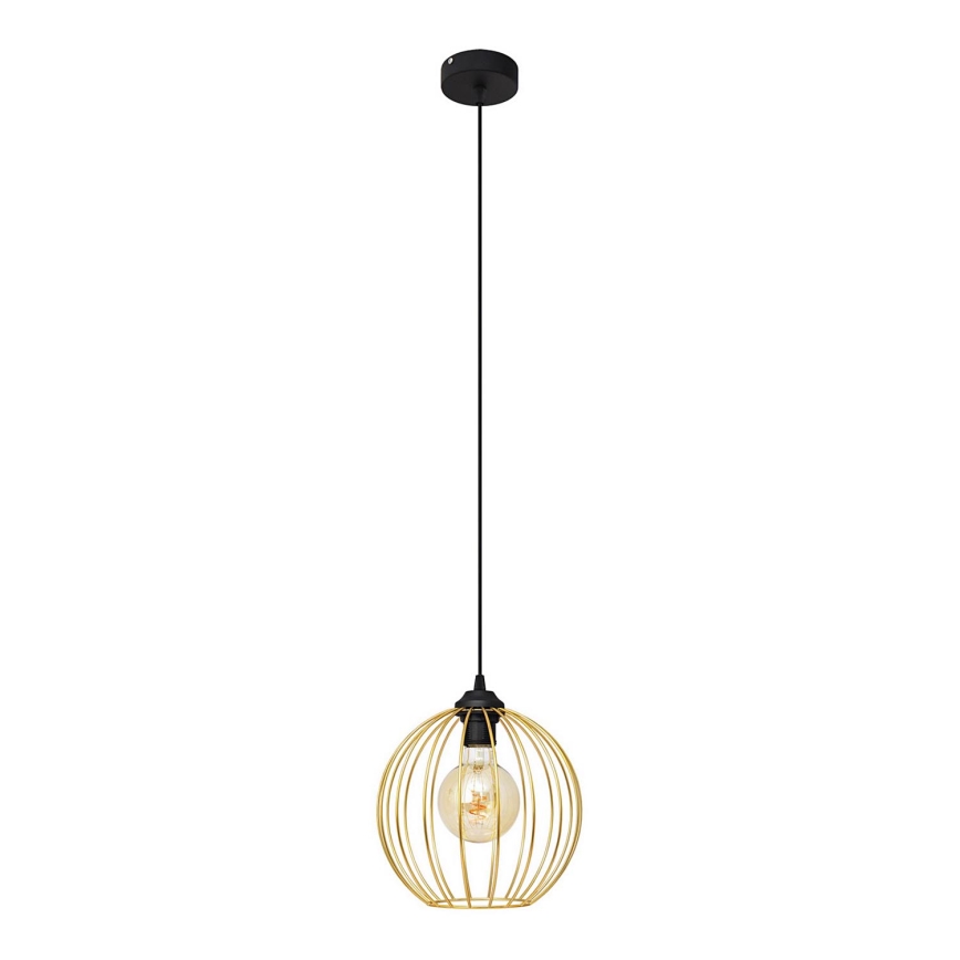 Lampadario a sospensione con filo MERCURE 1xE27/15W/230V oro/nero