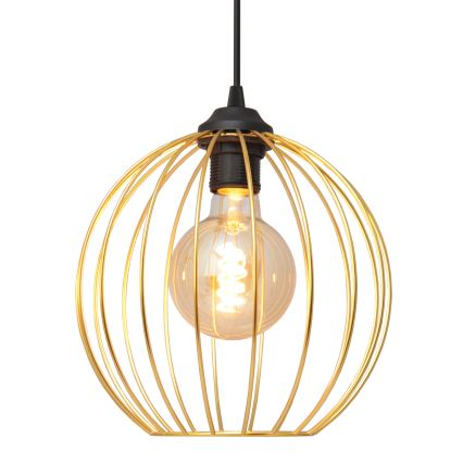 Lampadario a sospensione con filo MERCURE 1xE27/15W/230V oro/nero