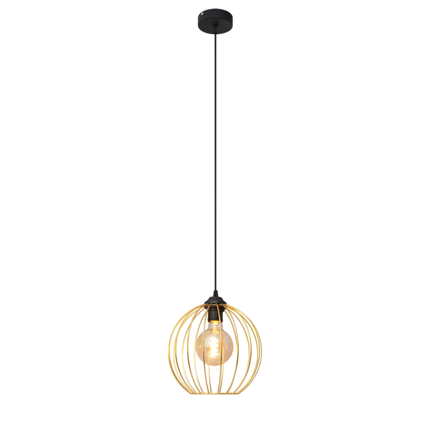 Lampadario a sospensione con filo MERCURE 1xE27/15W/230V oro/nero