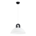 Lampadario a sospensione con filo MIGOT 1xE27/15W/230V nero/cromo lucido