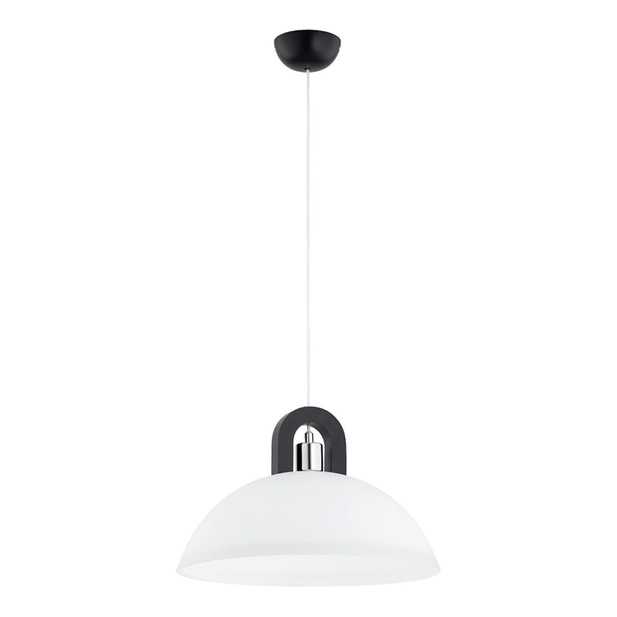 Lampadario a sospensione con filo MIGOT 1xE27/15W/230V nero/cromo lucido