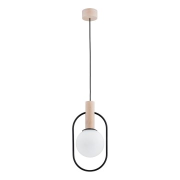 Lampadario a sospensione con filo MIKI 1xE14/10W/230V nero/beige