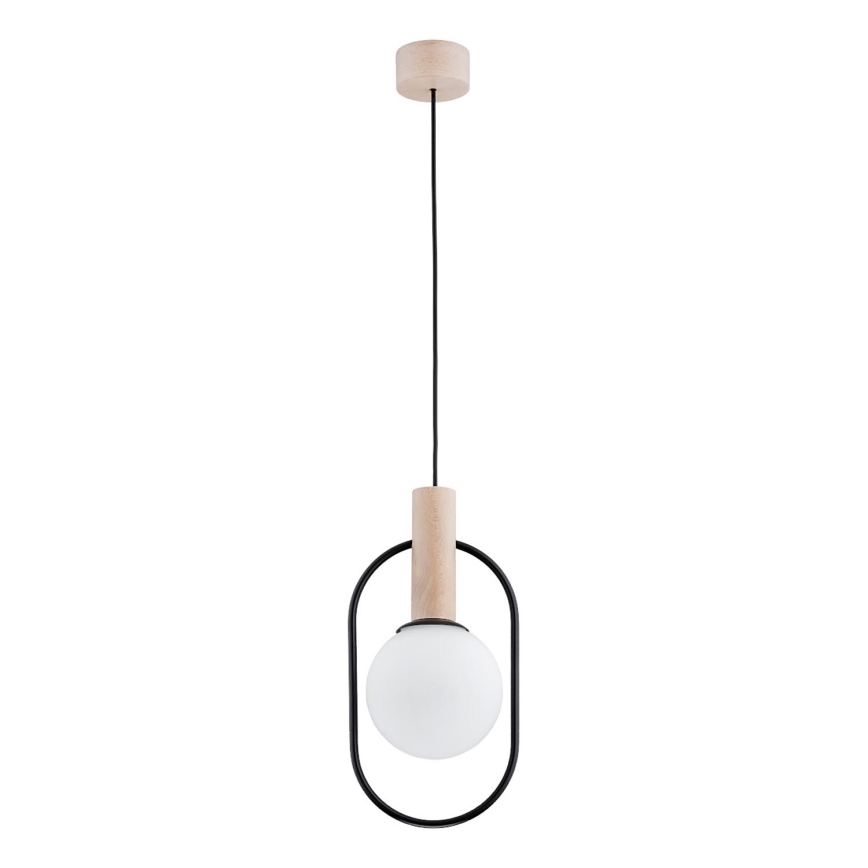 Lampadario a sospensione con filo MIKI 1xE14/10W/230V nero/beige