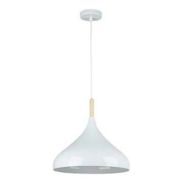 Lampadario a sospensione con filo MIKO 1xE27/60W/230V diametro 32 cm bianco