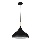 Lampadario a sospensione con filo MIKO 1xE27/60W/230V diametro 32 cm nero