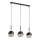 Lampadario a sospensione con filo MILTONA 3xE27/60W/230V nero/beige
