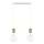 Lampadario a sospensione con filo MIROS 2xE27/60W/230V bianco/oro