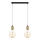 Lampadario a sospensione con filo MIROS 2xE27/60W/230V nero/oro