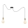 Lampadario a sospensione con filo MIROS 2xE27/60W/230V ragno nero/oro