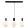 Lampadario a sospensione con filo MIROS 3xE27/60W/230V nero