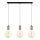 Lampadario a sospensione con filo MIROS 3xE27/60W/230V nero/oro