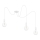Lampadario a sospensione con filo MIROS 3xE27/60W/230V ragno bianco