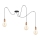 Lampadario a sospensione con filo MIROS 3xE27/60W/230V ragno nero/rame