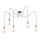 Lampadario a sospensione con filo MIROS 5xE27/60W/230V nero/oro