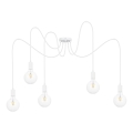 Lampadario a sospensione con filo MIROS 5xE27/60W/230V ragno bianco