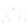 Lampadario a sospensione con filo MIROS 5xE27/60W/230V ragno bianco