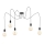 Lampadario a sospensione con filo MIROS 5xE27/60W/230V ragno nero