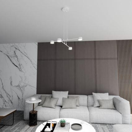 Lampadario a sospensione con filo MODUS 4xGX53/10W/230V bianco