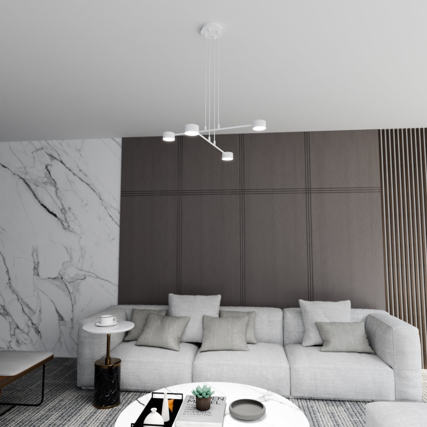 Lampadario a sospensione con filo MODUS 4xGX53/10W/230V bianco