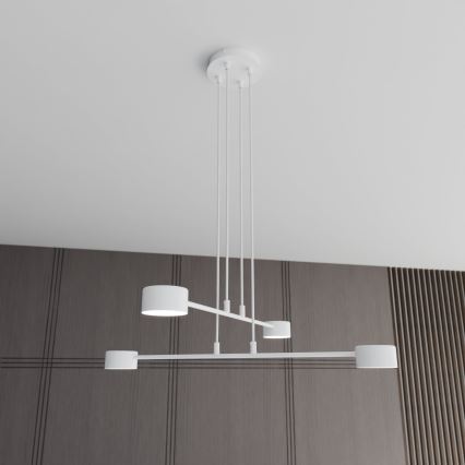 Lampadario a sospensione con filo MODUS 4xGX53/10W/230V bianco