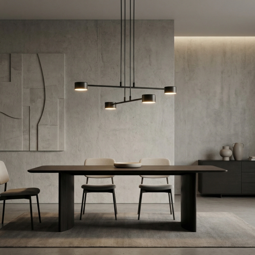 Lampadario a sospensione con filo MODUS 4xGX53/12W/230V nero