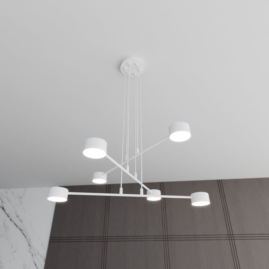 Lampadario a sospensione con filo MODUS 6xGX53/10W/230V bianco