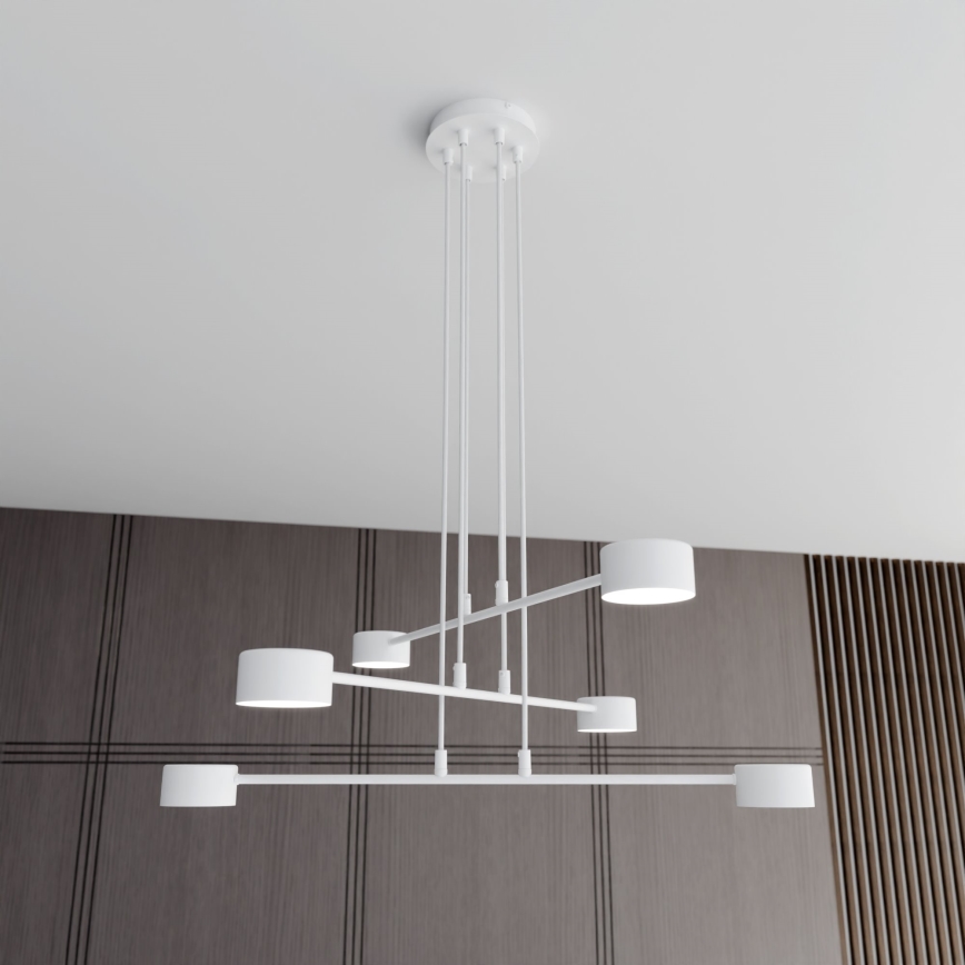 Lampadario a sospensione con filo MODUS 6xGX53/10W/230V bianco
