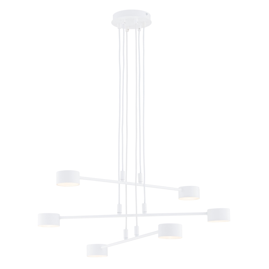 Lampadario a sospensione con filo MODUS 6xGX53/10W/230V bianco