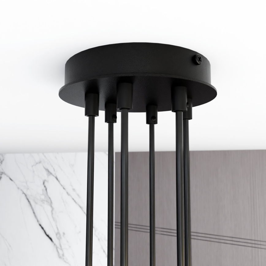 Lampadario a sospensione con filo MODUS 6xGX53/10W/230V nero