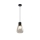 Lampadario a sospensione con filo MOLDO 1xE27/40W/230V nero/limpido