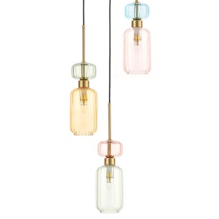Lampadario a sospensione con filo MOLLY 3xE14/40W/230V diametro 38 cm colorato