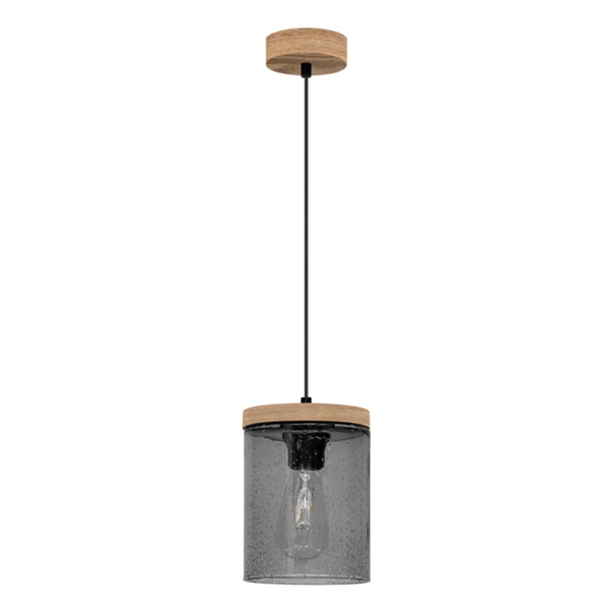 Lampadario a sospensione con filo MONSUN 1xE27/60W/230V pino