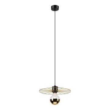 Lampadario a sospensione con filo MONTANA 1xE27/15W/230V diametro 30 cm oro/nero