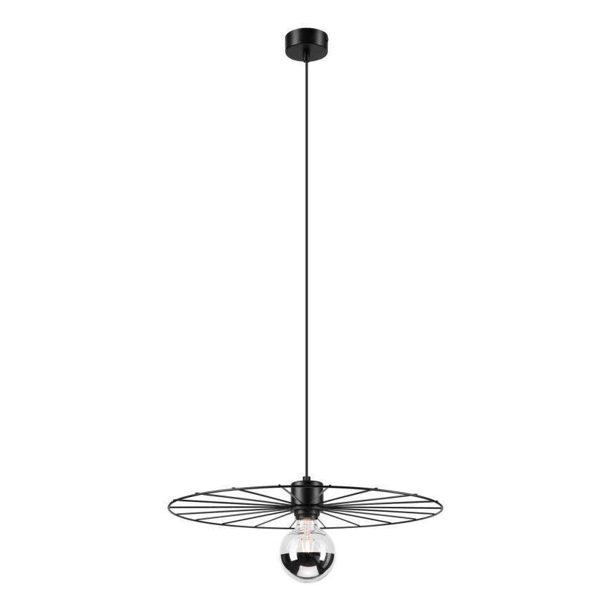 Lampadario a sospensione con filo MONTANA 1xE27/15W/230V diametro 45 cm nero