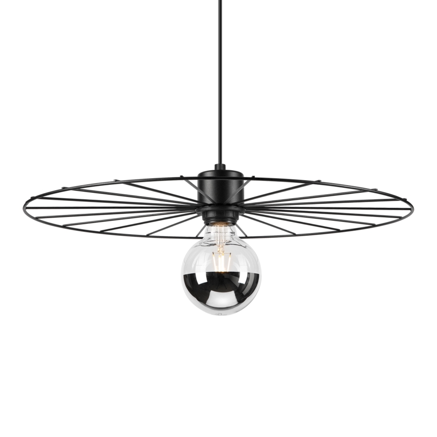 Lampadario a sospensione con filo MONTANA 1xE27/15W/230V diametro 45 cm nero